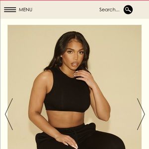 NWT Naked Wardrobe black crop top